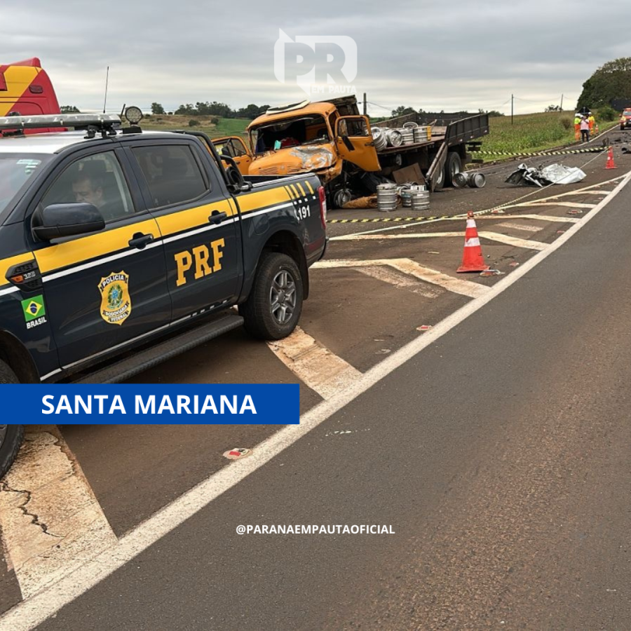 Colisão frontal na BR-369 em Santa Mariana deixa um morto e um ferido grave