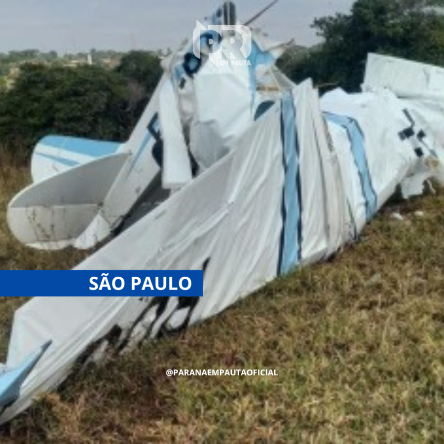 Avião de pequeno porte cai durante voo de instrução e mata duas pessoas no interior de SP
