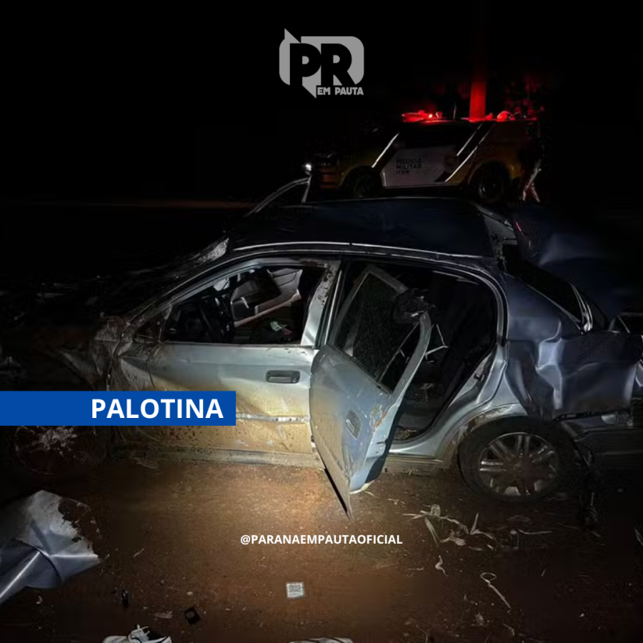 Dois homens morrem e um fica gravemente ferido após capotamento na PR-182, entre Palotina e Maripá