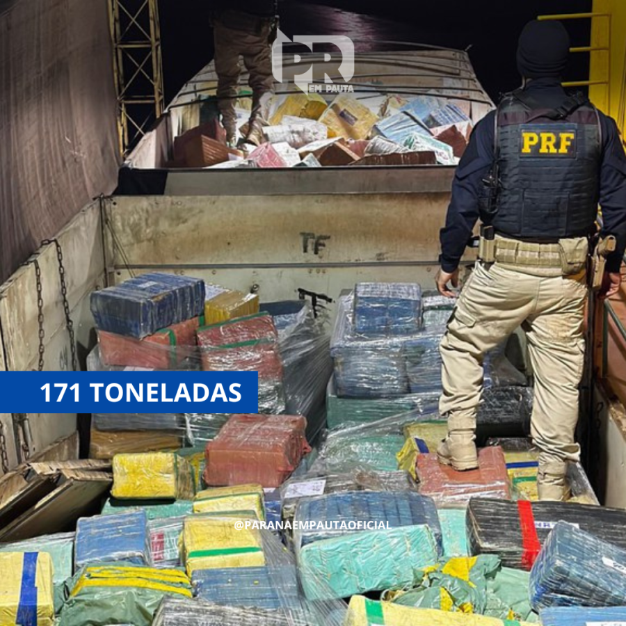 PRF apreende mais de 171 toneladas de drogas no Paraná no 1º semestre de 2025 e se aproxima de novo recorde histórico