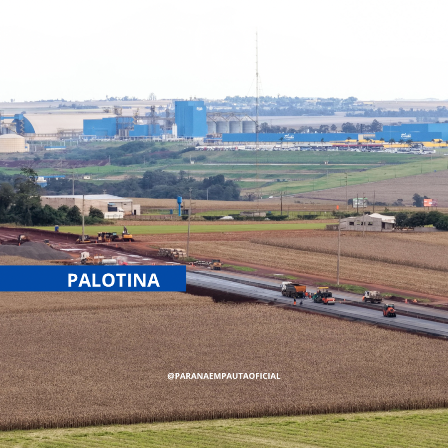 Obras do Contorno Viário de Palotina chegam a 62% de execução