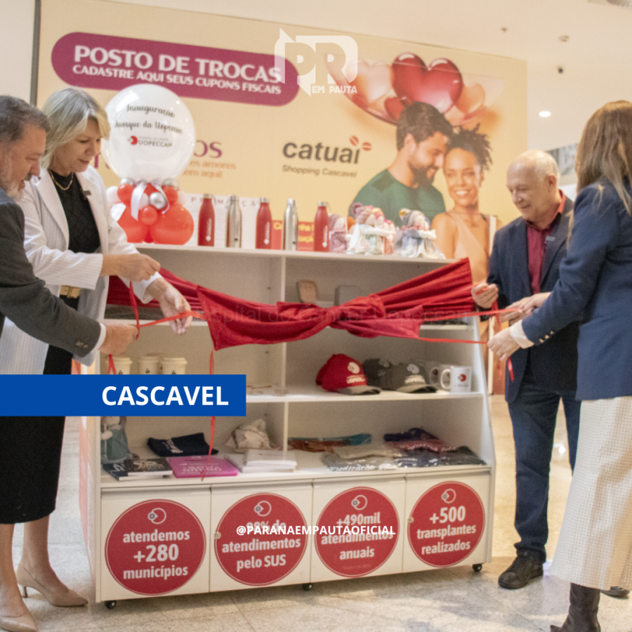 Uopeccan inaugura quiosque solidário no Shopping Catuaí de Cascavel
