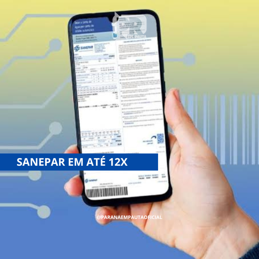 Sanepar libera pagamento de faturas com cartão de crédito e parcelamento em até 12 vezes