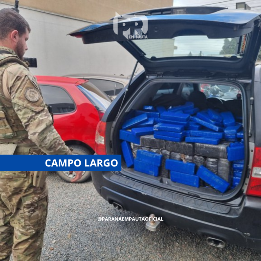 PRF apreende mais de 500 quilos de maconha na BR-277 em Campo Largo