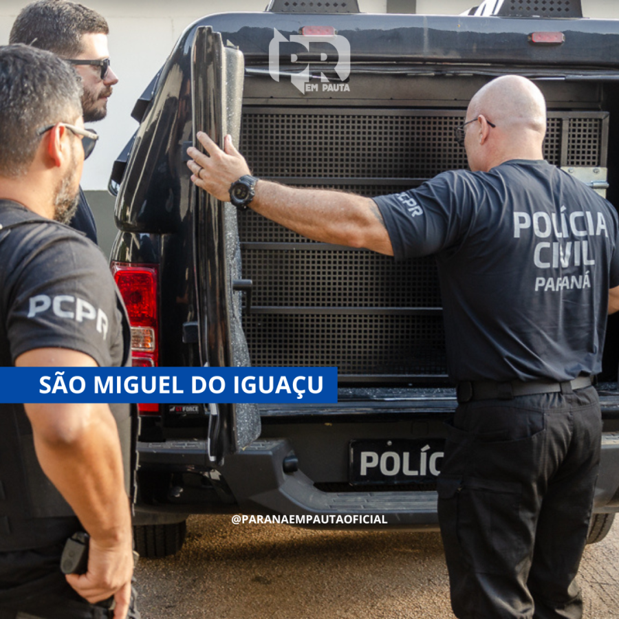 PCPR prende homem investigado por simular assalto para matar própria esposa em São Miguel do Iguaçu